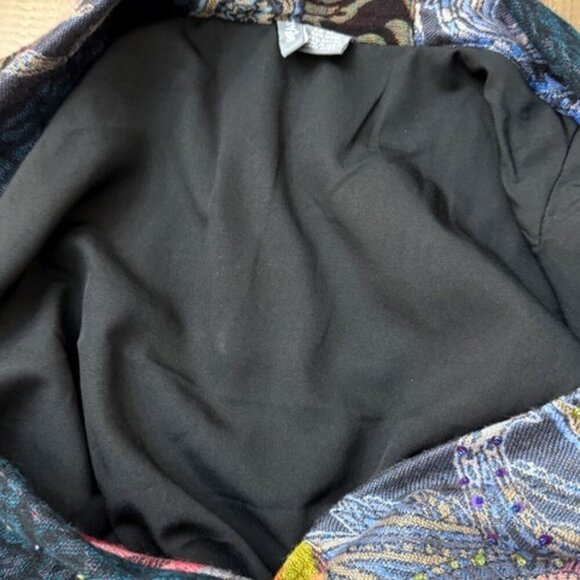 Anu Wool Blend Boho Kimono-Style Jacket Tapestry Embroidered Sequins Size XL - Picture 6 of 8